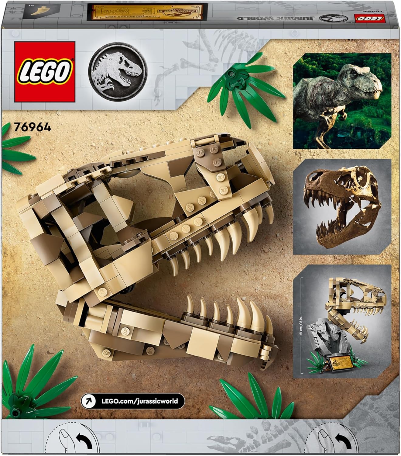 LEGO Jurassic World Fósiles de Dinosaurio: Cráneo de T. rex-76964